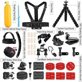 img 3 attached to 📸 Ultimate 14-in-1 AKASO Outdoor Sports Action Camera Accessories Kit for AKASO EK7000/ EK7000 Pro/Brave 4/ Brave 7 LE/ V50X/ V50 Pro/ V50 Elite/Go Pro Hero 9 in Swimming and More