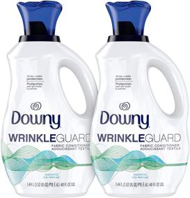 img 4 attached to Unscented Downy Wrinkleguard Liquid Fabric Conditioner, Wrinkle Guard Bottles, 48 Fl Oz, Pack of 2