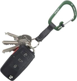 img 2 attached to 🔒 Secure Your Keys On-the-Go: Nite Ize CSLAW3-08-R6 Locking Carabiner Keychain with Webbing in Olive