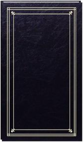 img 1 attached to 📷 Pioneer Photo Albums 204-Pocket Post Bound Slim Line Leatherette Cover Photo Album - Black, for 4 by 6-Inch Prints