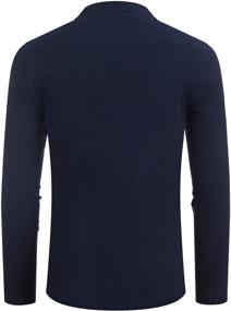 img 2 attached to COOFANDY Henley Sleeve Shirts Pullover Men's Clothing