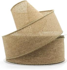 img 4 attached to Premium Burlap Wired Ribbon by CT CRAFT LLC: Ideal for Home Décor, Gift Wrapping, and DIY Crafts - 2.5inch x 20 Yards, Natural