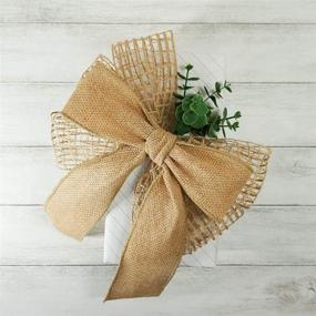 img 2 attached to Premium Burlap Wired Ribbon by CT CRAFT LLC: Ideal for Home Décor, Gift Wrapping, and DIY Crafts - 2.5inch x 20 Yards, Natural