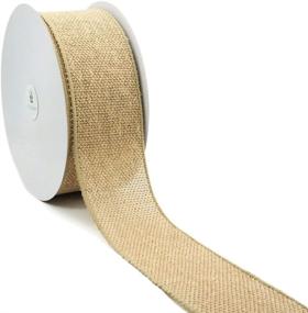 img 3 attached to Premium Burlap Wired Ribbon by CT CRAFT LLC: Ideal for Home Décor, Gift Wrapping, and DIY Crafts - 2.5inch x 20 Yards, Natural