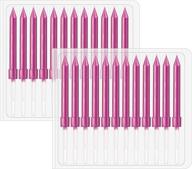 birthday cake candles 24 pieces party candles suit for most occasions (purple gold logo