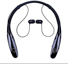 img 4 attached to Enhanced V4.2 Noise Cancelling Bluetooth Headphones - 20-Hour Working Time, Wireless Magnetic Neckband Earphones for Truck Drivers with Built-in Mic