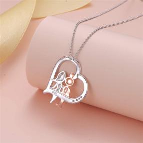 img 1 attached to Sterling Silver Sisters Necklace - Always My Sister, Forever My Friend Heart Pendant Gift