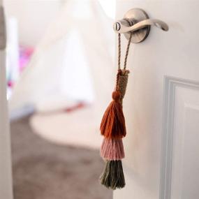 img 1 attached to V Jane Design Natural Jute Rope Door Stopper - Neutral Nursery Door Silencer with Tassel - Stylish and Safe Baby Room Doorstop