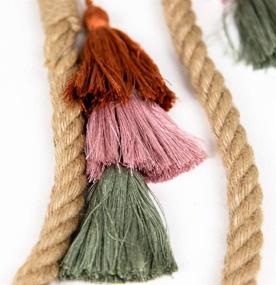 img 2 attached to V Jane Design Natural Jute Rope Door Stopper - Neutral Nursery Door Silencer with Tassel - Stylish and Safe Baby Room Doorstop