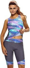 img 3 attached to ENLACHIC Printed Racerback Tankini Swimsuits