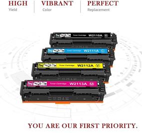 img 1 attached to High-Quality 4-Pack Toner Kingdom Compatible Toner Cartridge Replacement for HP 206A & 206X Printers - Black Cyan Yellow Magenta - Ideal for HP Color Pro M255dw MFP M283fdw M283cdw M283 M255 Printer