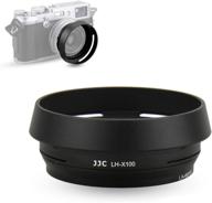 jjc metal lens hood shade protector with 49mm filter adapter ring - compatible with fujifilm x100 series - replaces lh-x100 lens hood & ar-x100 filter adapter ring - black logo