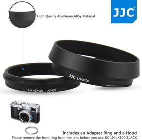 img 2 attached to JJC Metal Lens Hood Shade Protector with 49mm Filter Adapter Ring - Compatible with Fujifilm X100 Series - Replaces LH-X100 Lens Hood & AR-X100 Filter Adapter Ring - Black
