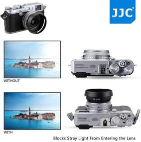 img 1 attached to JJC Metal Lens Hood Shade Protector with 49mm Filter Adapter Ring - Compatible with Fujifilm X100 Series - Replaces LH-X100 Lens Hood & AR-X100 Filter Adapter Ring - Black