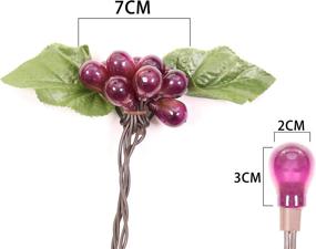 img 1 attached to 🍇 LIDORE 100 LED Purple and Green Grape String Lights - Grapevine Lights with 10 Cluster [UL Listed]