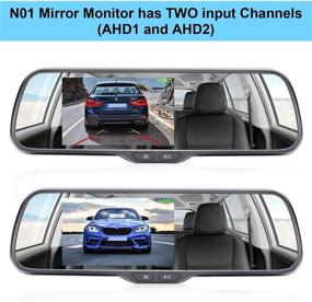 img 1 attached to 📸 2021 New Chips Rohent N01 AHD 1080P Backup Camera with 5" Mirror Monitor - Two Video Channels, Rear/Front View, ONE-wire Installation, Grid Lines DIY Setting for Cars, SUVs, Trucks