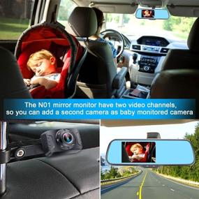 img 3 attached to 📸 2021 New Chips Rohent N01 AHD 1080P Backup Camera with 5" Mirror Monitor - Two Video Channels, Rear/Front View, ONE-wire Installation, Grid Lines DIY Setting for Cars, SUVs, Trucks