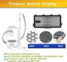 img 1 attached to 🔍 3 Pack Active AirClean SF-AA 50 and SF-HA 50 Filters for Miele S4-S8, Compact C2, and Complete C3 Canisters - Compatible with S8000-S8999, S6000-S6999, S5000-S5999, S4000-S4999