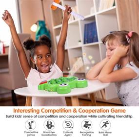 img 1 attached to 🐸 iRomer Whack a Frog Game: Interactive Pounding Toy for Early Developmental Learning, with Music & Lights - Ideal STEM Toy for Kids Ages 2-8, Includes 2 Hammers