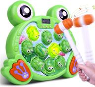 🐸 iromer whack a frog game: interactive pounding toy for early developmental learning, with music & lights - ideal stem toy for kids ages 2-8, includes 2 hammers logo