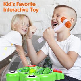 img 2 attached to 🐸 iRomer Whack a Frog Game: Interactive Pounding Toy for Early Developmental Learning, with Music & Lights - Ideal STEM Toy for Kids Ages 2-8, Includes 2 Hammers