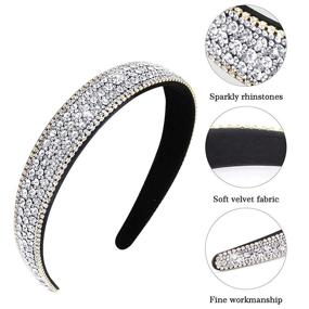 img 3 attached to 💎 Wecoe Rhinestone Headbands: Fashionably Sparkling Crystal Bling for Women - Glittery Silver Diamond Headband, Ideal for Birthday Celebrations, Bridal Occasions, and Gifts for Ladies