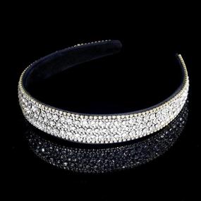 img 4 attached to 💎 Wecoe Rhinestone Headbands: Fashionably Sparkling Crystal Bling for Women - Glittery Silver Diamond Headband, Ideal for Birthday Celebrations, Bridal Occasions, and Gifts for Ladies