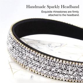 img 1 attached to 💎 Wecoe Rhinestone Headbands: Fashionably Sparkling Crystal Bling for Women - Glittery Silver Diamond Headband, Ideal for Birthday Celebrations, Bridal Occasions, and Gifts for Ladies