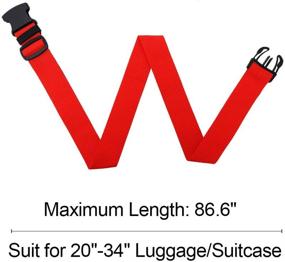img 1 attached to Luggage-Straps Suitcases-Belt TSA Approved - Adjustable 86 Inch With Quick-Release Buckle And Organized Belt Travel Accessories (Red 4 Pack)