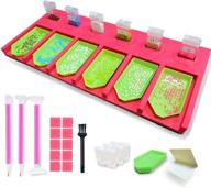 🎨 28 piece diamond painting tray organizer set with 5d diamond painting art holder - multi kit storage for adults, 6 slot beading boat tray organizer with diamond painting accessories tools logo