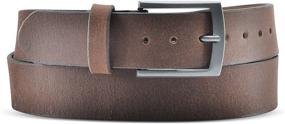img 3 attached to Mens Leather Casual Grain Brown Men's Accessories for Belts