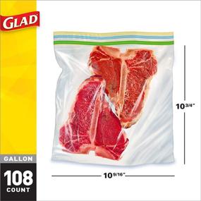 img 3 attached to 🗑️ Glad Trash &amp; Food Storage Zipper Bags - 2-in-1 Gallon Size - 36 Count Each (Pack of 3), Transparent (10602052)