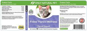 img 1 attached to Natural Thyroid Support Supplement for Cats - 90 Turkey Flavored Chewable Tablets, Holistic Wellness Formula