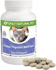 img 4 attached to Natural Thyroid Support Supplement for Cats - 90 Turkey Flavored Chewable Tablets, Holistic Wellness Formula