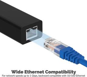 img 2 attached to Sabrent 3-Порт USB-C к USB 3.0 алюминиевый хаб с гигабитным Ethernet-портом - совместим с MacBook Pro, Chromebook, XPS и другими - встроенный кабель длиной 1 фут (Модель: HB-NTUC)