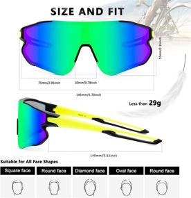 img 2 attached to 🕶️ Polarized Sports Sunglasses with 3 Interchangeable Lenses - Ideal for Cycling, Baseball - Unisex Design