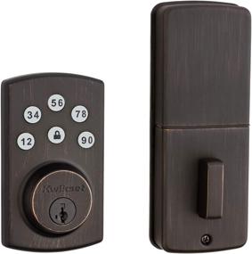 img 2 attached to Enhance Home Security with Kwikset 99070-103 Powerbolt 2 Keyless Entry Deadbolt in Venetian Bronze