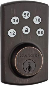 img 4 attached to Enhance Home Security with Kwikset 99070-103 Powerbolt 2 Keyless Entry Deadbolt in Venetian Bronze