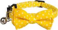 gyapet cat collar: stylish bowtie with bell, adjustable breakaway safety buckle for kittens & puppies (7-11in) logo