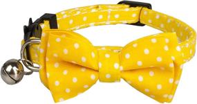 img 4 attached to Gyapet Cat Collar: Stylish Bowtie with Bell, Adjustable Breakaway Safety Buckle for Kittens & Puppies (7-11in)