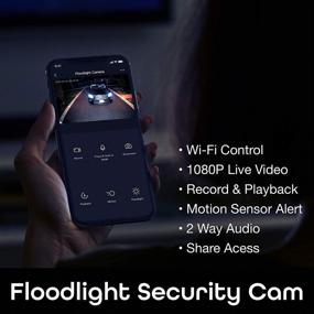 img 2 attached to 📷 Камера безопасности Geeni Sentry Smart Floodlight с Wi-Fi, двусторонней аудиосвязью, сенсорным сигнализатором движения, записью аудио и видео - совместима с Alexa и Hey Google