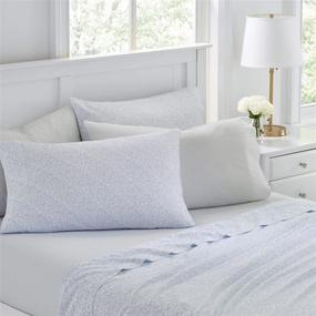 img 2 attached to 🛏️ Laura Ashley Home Percale Collection 6-Piece Percale Weave Sheet Set - 100% Cotton Queen Bedding - Cool, Crisp, Breathable - Belle Blue Cashmere