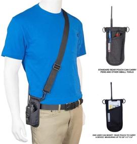 img 1 attached to 📻 SSRH-500: Adjustable Shoulder Strap Radio Holster for Radios 4-3/4" to 8-1/2" Tall - Made in the USA by Holsterguy