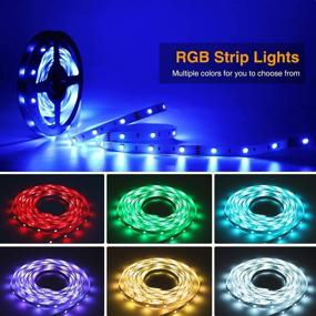 img 3 attached to 🌈 YRHOME 33ft RGB LED Strip Lights: Color Changing Tape Lights with 600 LEDs, 10m Flexible Design for Home Decor - Bedroom, Kitchen