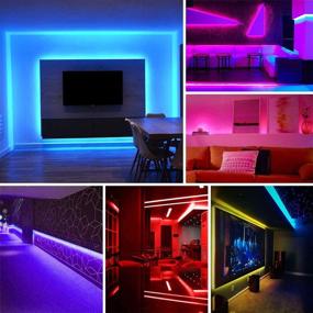 img 1 attached to 🌈 YRHOME 33ft RGB LED Strip Lights: Color Changing Tape Lights with 600 LEDs, 10m Flexible Design for Home Decor - Bedroom, Kitchen