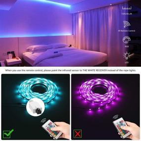 img 2 attached to 🌈 YRHOME 33ft RGB LED Strip Lights: Color Changing Tape Lights with 600 LEDs, 10m Flexible Design for Home Decor - Bedroom, Kitchen