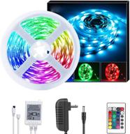 🌈 yrhome 33ft rgb led strip lights: color changing tape lights with 600 leds, 10m flexible design for home decor - bedroom, kitchen логотип