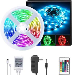 img 4 attached to 🌈 YRHOME 33ft RGB LED Strip Lights: Color Changing Tape Lights with 600 LEDs, 10m Flexible Design for Home Decor - Bedroom, Kitchen