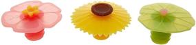 img 1 attached to 🍾 Charles Viancin Multicolor Wine Bottle Stopper Set - Lily Pad, Sunflower & Hibiscus (Pack of 3)