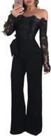 lora shoulder jumpsuit: embroidered women's clothing by aro logo